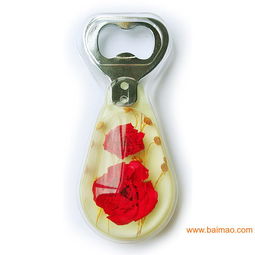 石竹花鮮花琥珀開瓶器 高品質(zhì)創(chuàng)意工藝品，點亮生活的小禮品